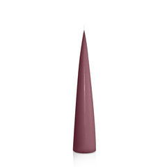 Burgundy 4.4cm x 25cm Cone Candle Pack of 1