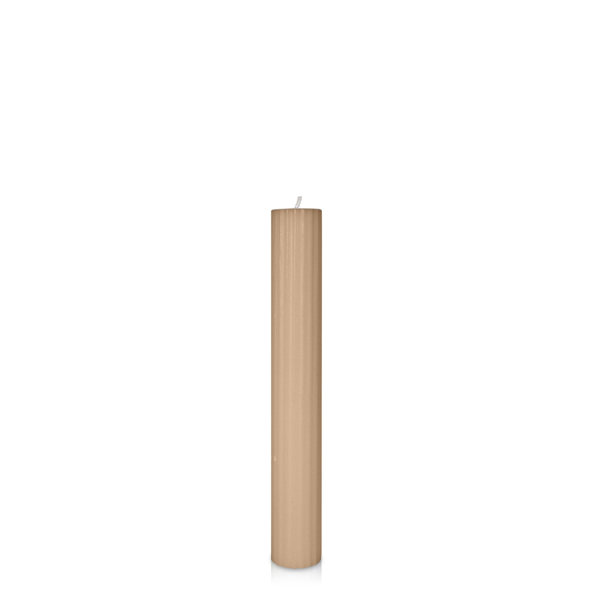 Latte 3.5cm x 25cm Fluted Pillar Pack of 1