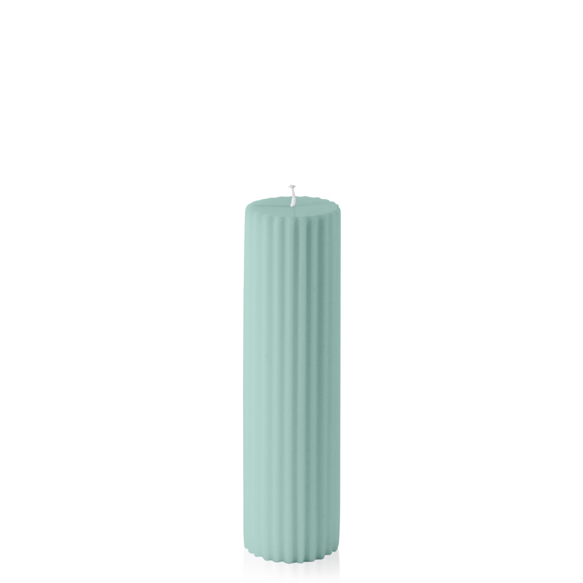 Sage Green 5cm x 20cm Fluted Pillar Pack of 1