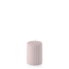 Antique Pink 7cm x 10cm Fluted Pillar Pack of 1