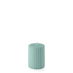 Sage Green 7cm x 10cm Fluted Pillar Pack of 1