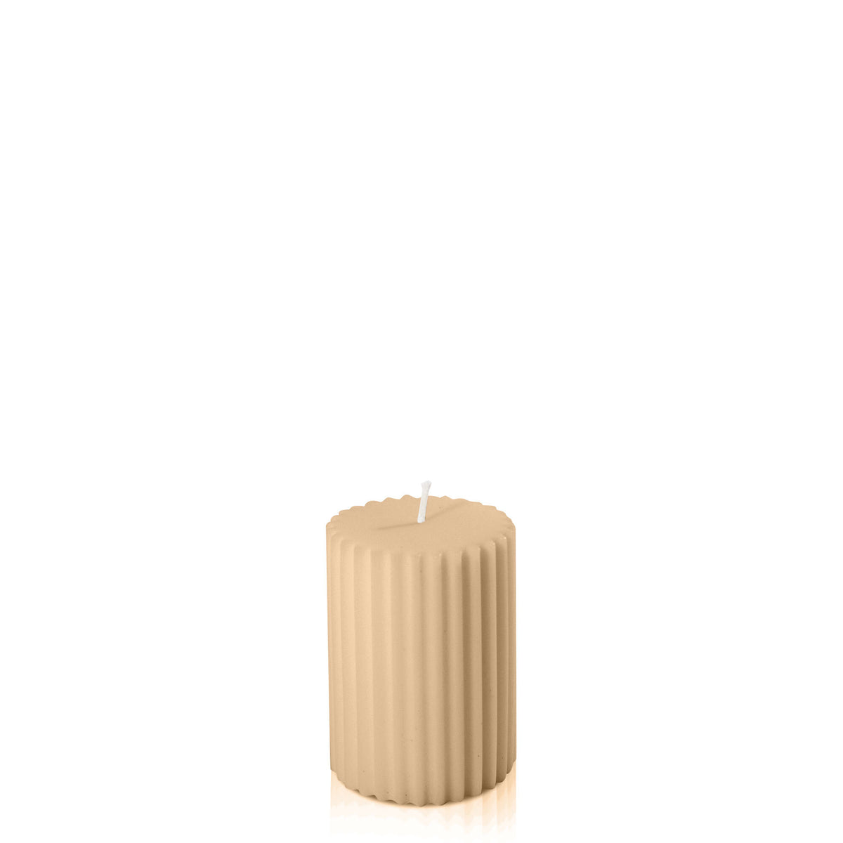 Toffee 7cm x 10cm Fluted Pillar Pack of 1