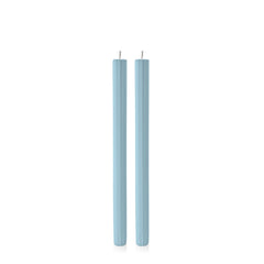 French Blue 30cm Fluted Dinner Candles Pack of 2