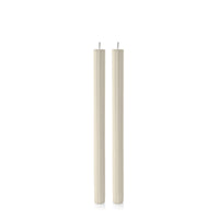 Ivory 30cm Fluted Dinner Candles