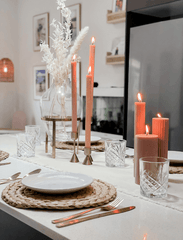 Latte 30cm Fluted Dinner Candles Pack of 2