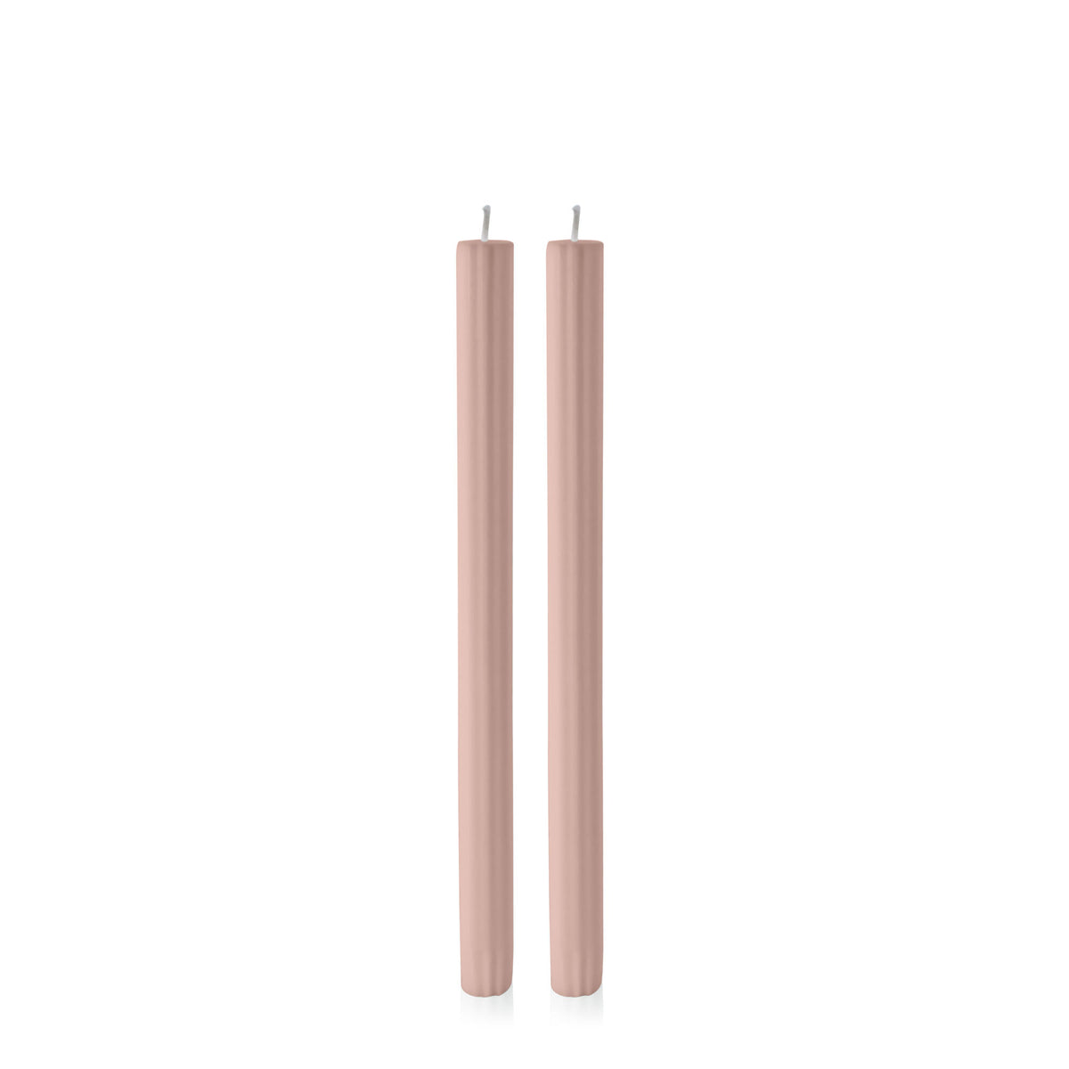 Vintage Blush 30cm Fluted Dinner Candles Pack of 2