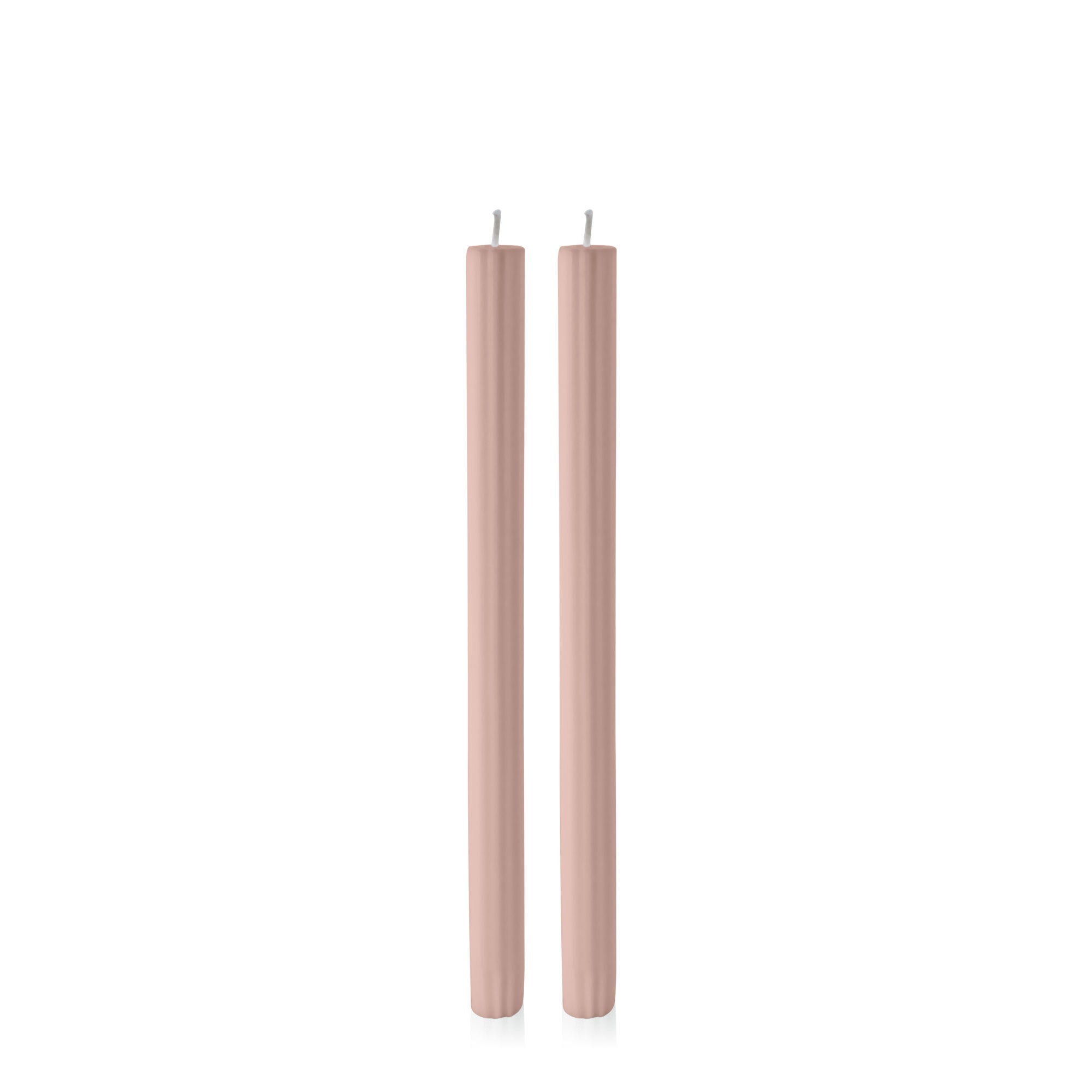 Vintage Blush 30cm Fluted Dinner Candles Pack of 2