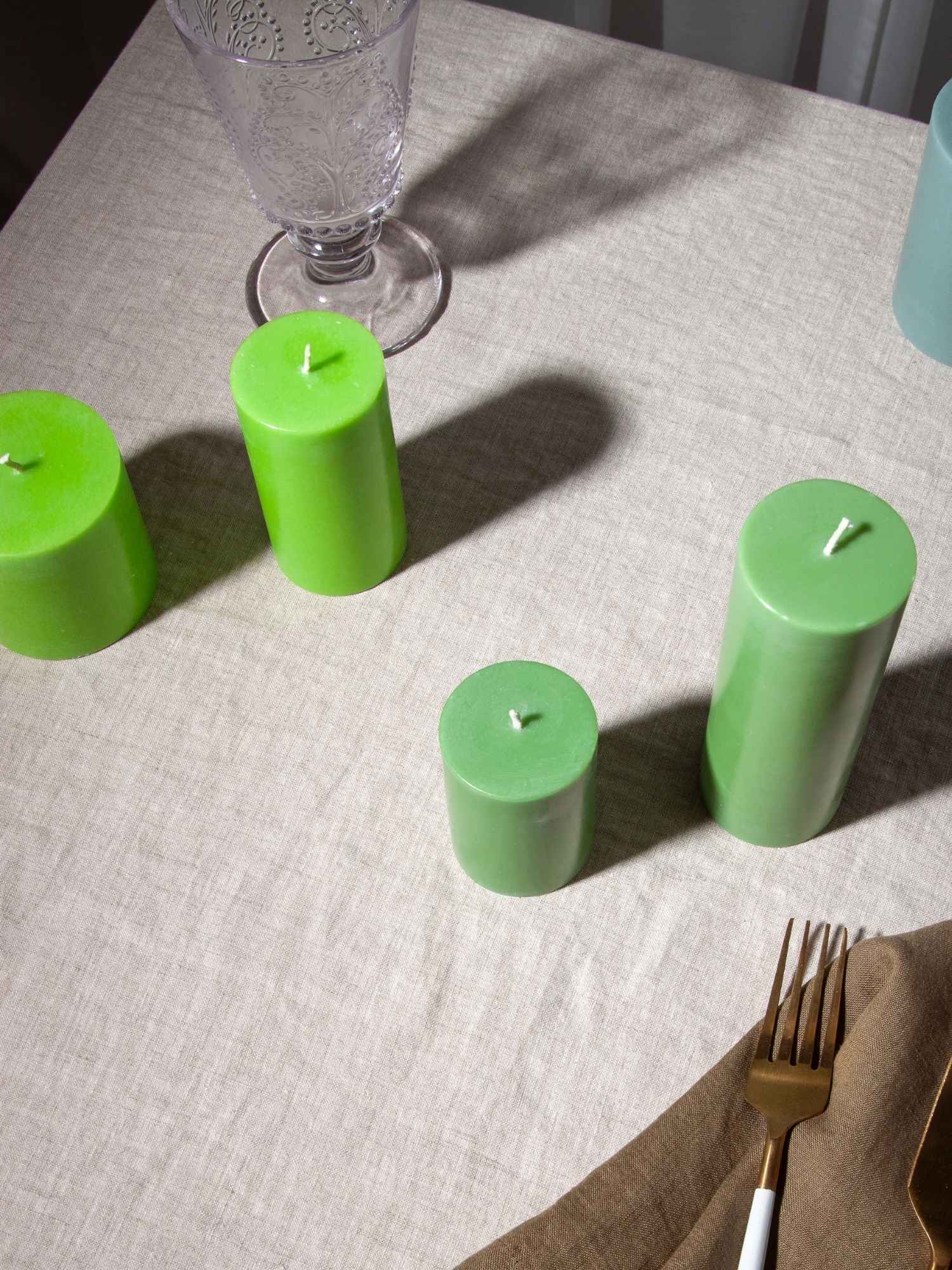Lime 5cm x 10cm Slim Pillar Pack of 1