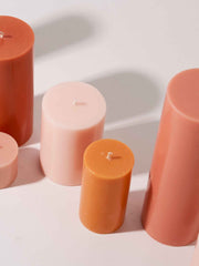 Orange 5cm x 15cm Slim Pillar Pack of 1