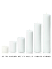 Orange 5cm x 15cm Slim Pillar Pack of 1