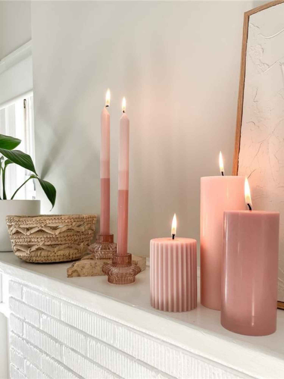 Heritage Rose 5cm x 20cm Slim Pillar