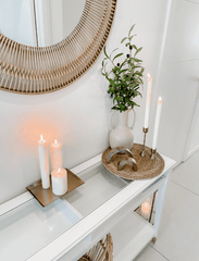 White 5cm x 25cm Slim Pillar Pack of 1