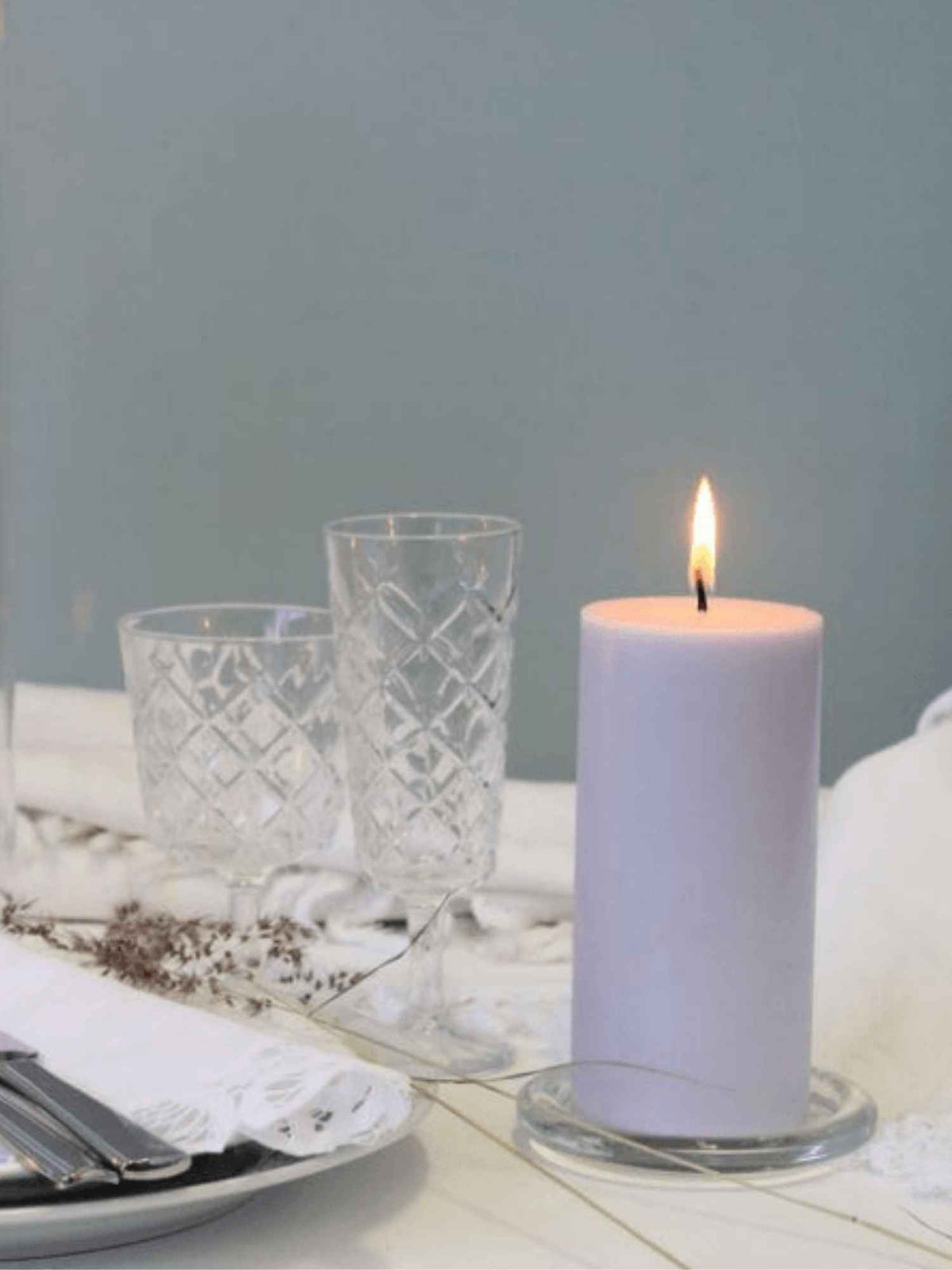Lilac 7cm x 15cm Pillar Pack of 1