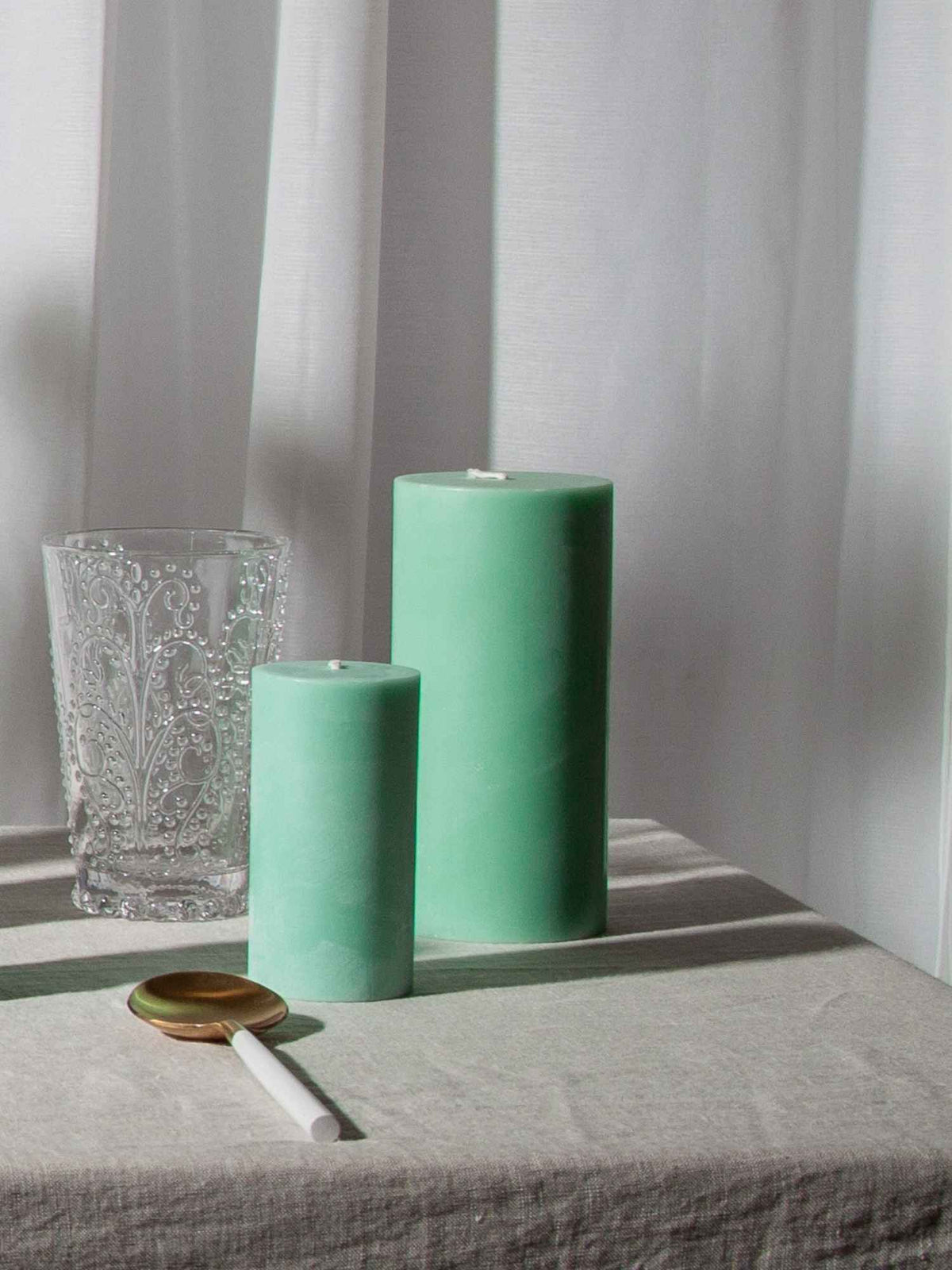 Mint Green 7cm x 15cm Pillar