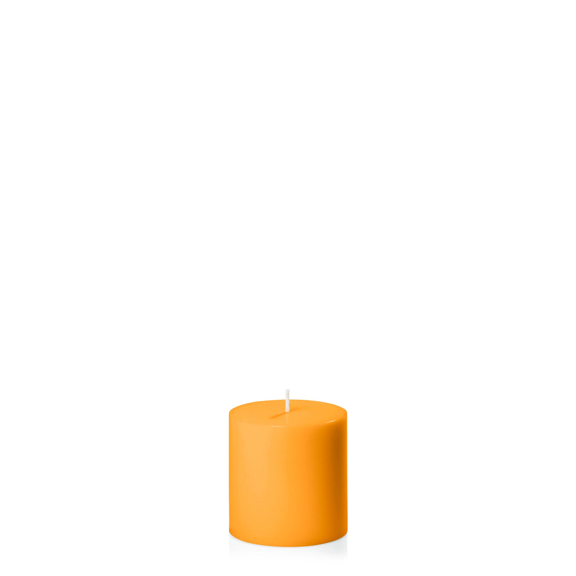 Orange 7cm x 7cm Pillar Pack of 1