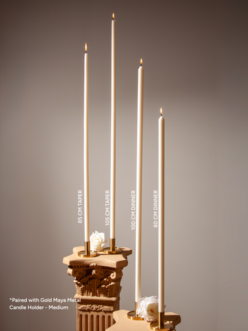 Ivory 100cm Dinner Candle Pack of 1