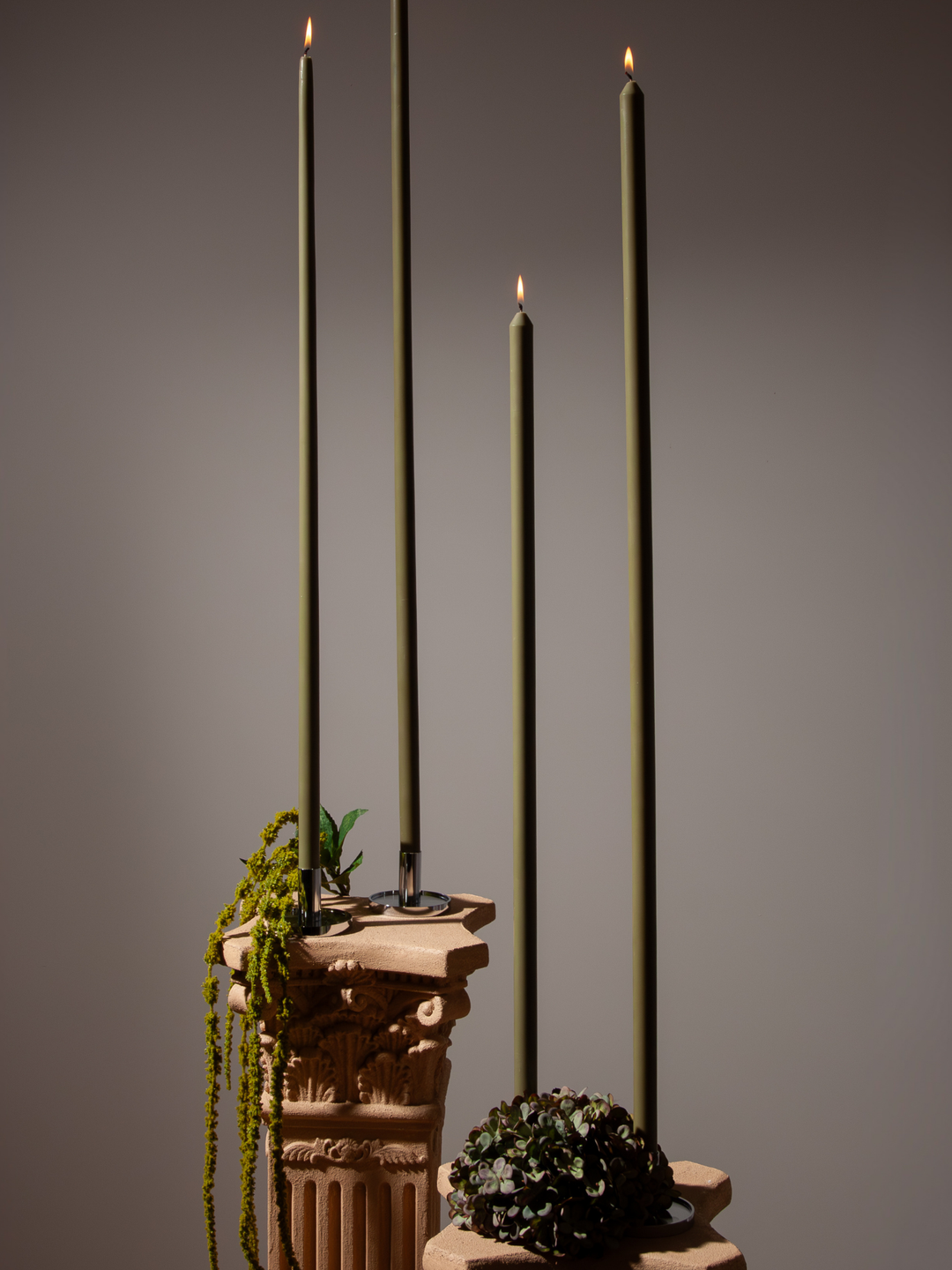 Olive 100cm Dinner Candles Pack of 1