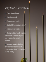 Olive 100cm Dinner Candles Pack of 1