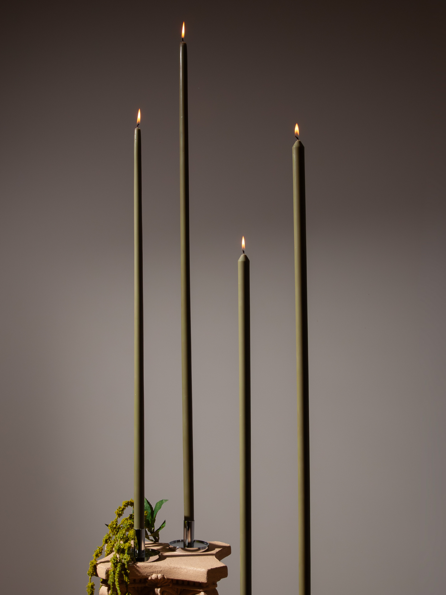Olive 105cm Taper Candles Pack of 1