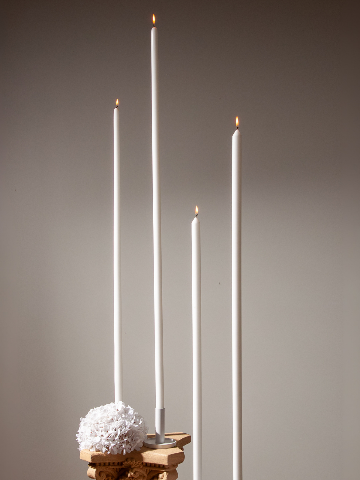 White 105cm Taper Candles
