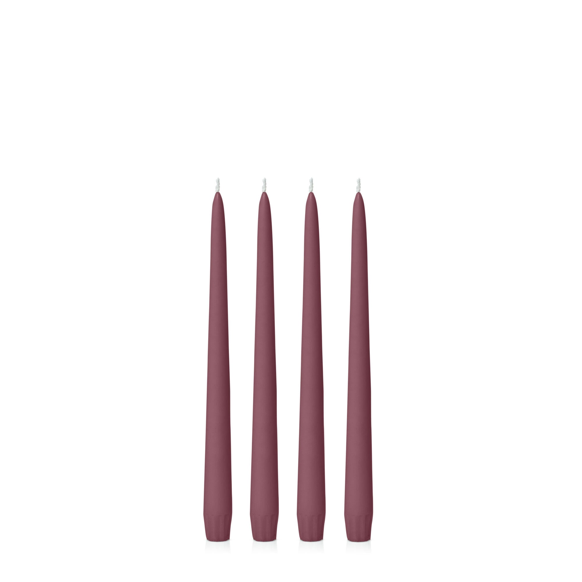 Burgundy 25cm Taper Candles - Pack of 96