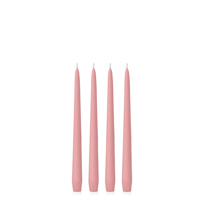 Coral Pink 25cm Taper Candles - Pack of 96