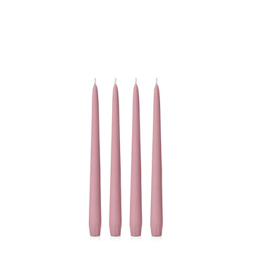 Dusty Pink 25cm Taper Candles - Pack of 96