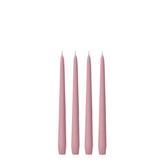 Dusty Pink 25cm Taper Candles Pack of 4