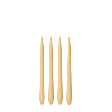 Gold 25cm Taper Candles - Pack of 96