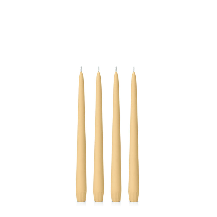 Gold 25cm Taper Candles - Pack of 96