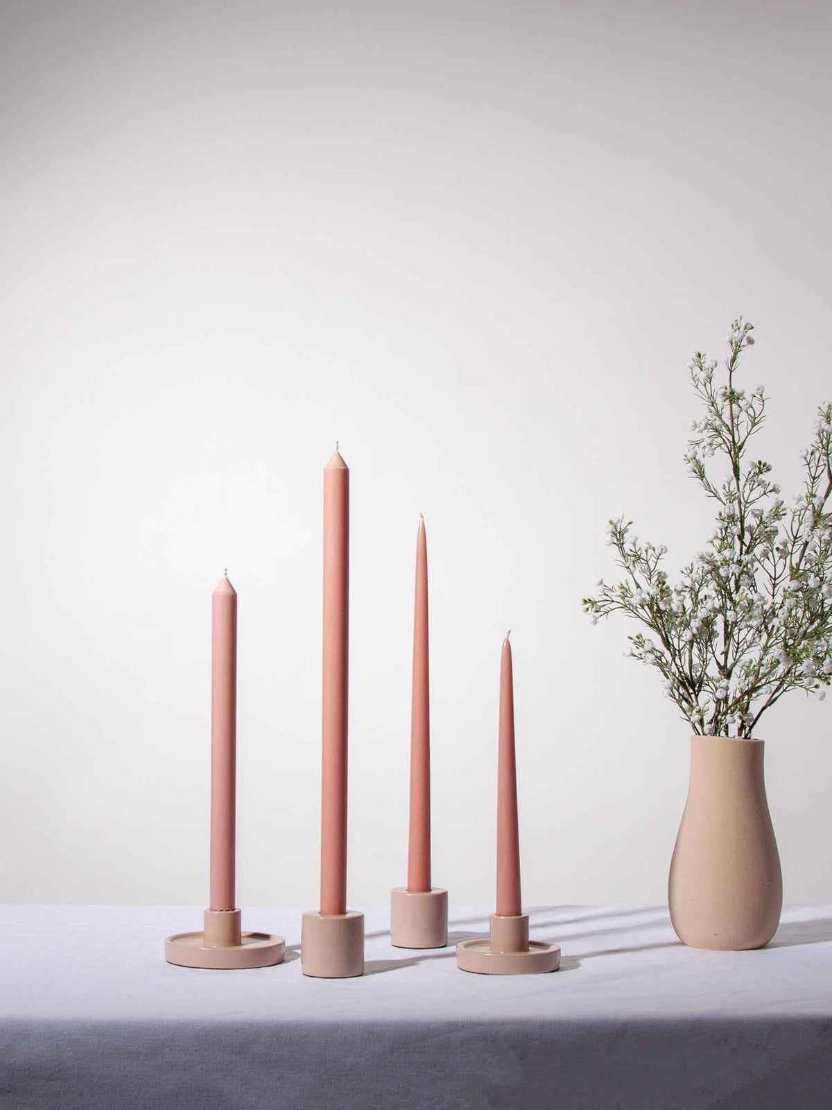 Heritage Rose 25cm Taper Candles