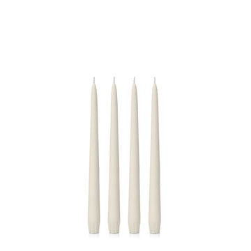 Ivory 25cm Taper Candles - Pack of 96