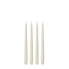 Ivory 25cm Taper Candles Pack of 4