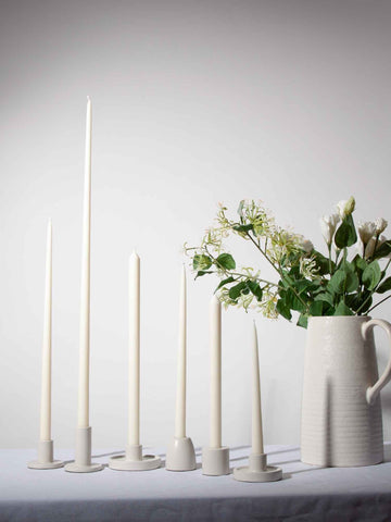 Ivory 25cm Taper Candles - Pack of 96