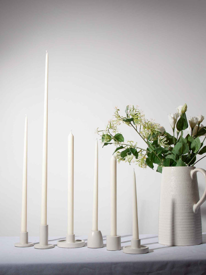 Ivory 25cm Taper Candles - Pack of 96