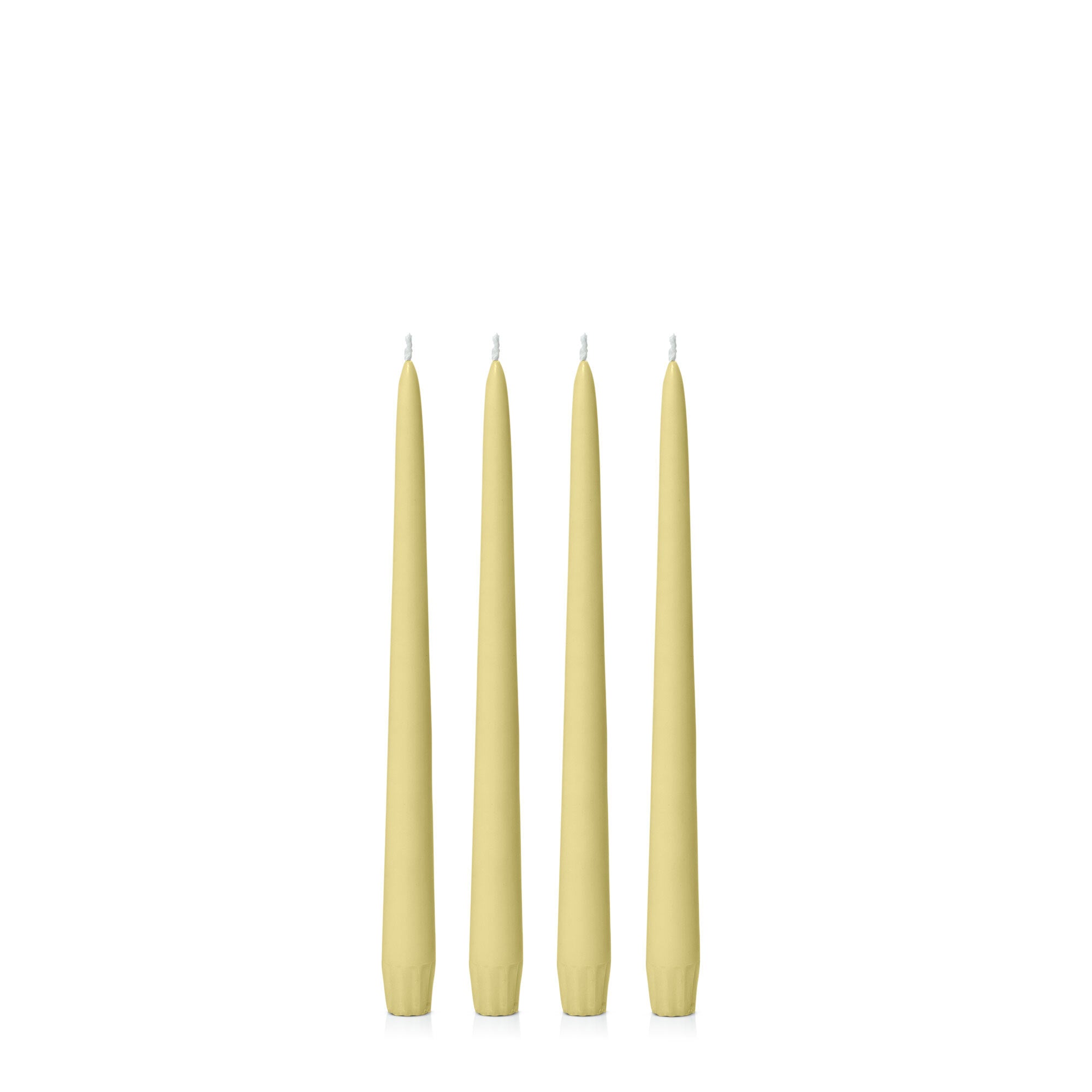Lemon 25cm Taper Candles - Pack of 96