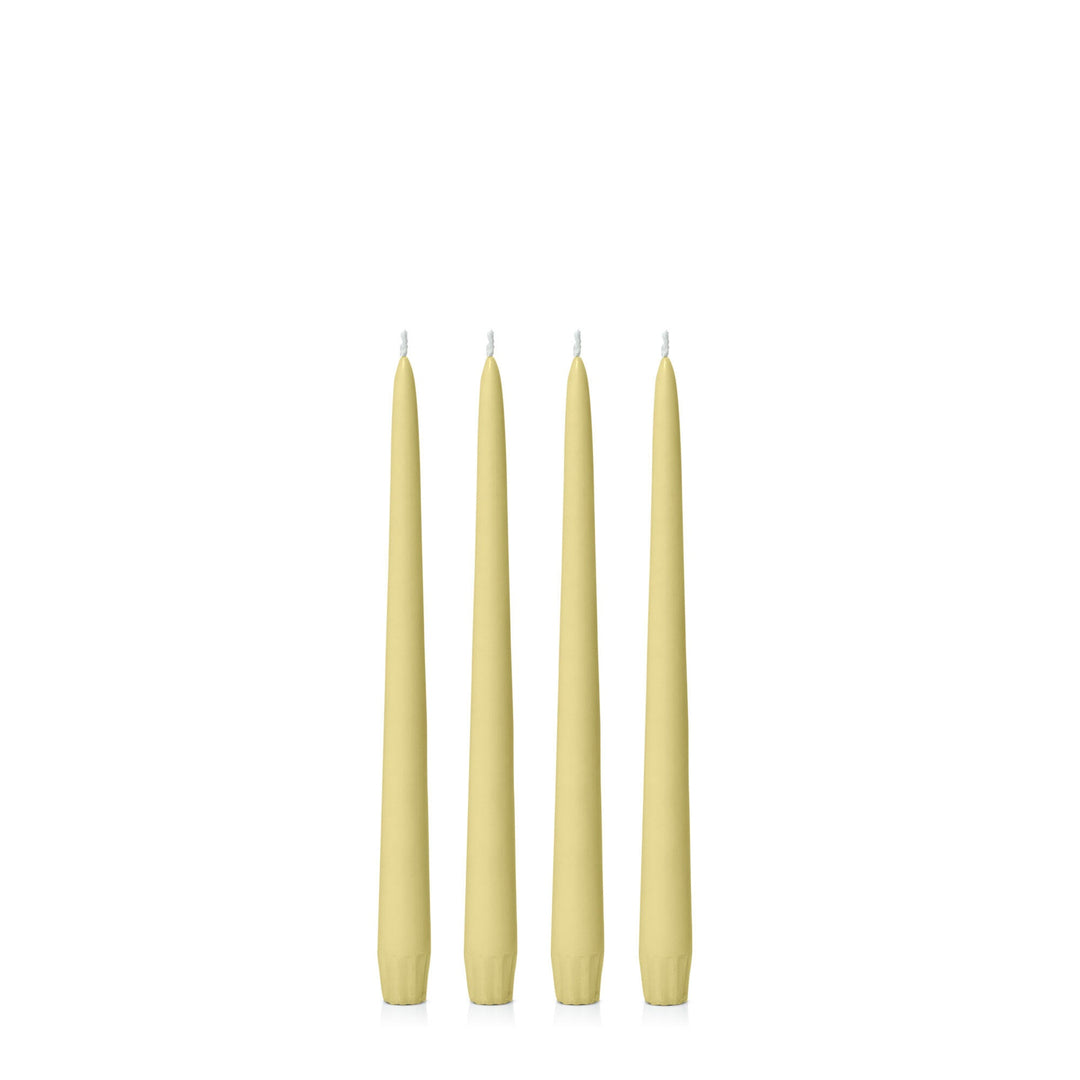 Lemon 25cm Taper Candles - Pack of 96