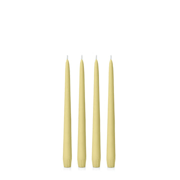 Lemon 25cm Taper Candles - Pack of 96