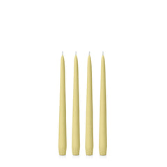 Lemon 25cm Taper Candles Pack of 4