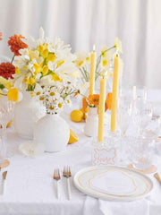 Lemon 25cm Taper Candles Pack of 4