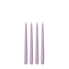Lilac 25cm Taper Candles - Pack of 96
