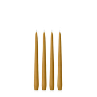 Mustard 25cm Taper Candles - Pack of 96