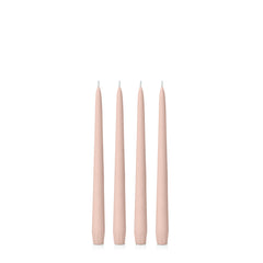 Nude 25cm Taper Candles Pack of 4