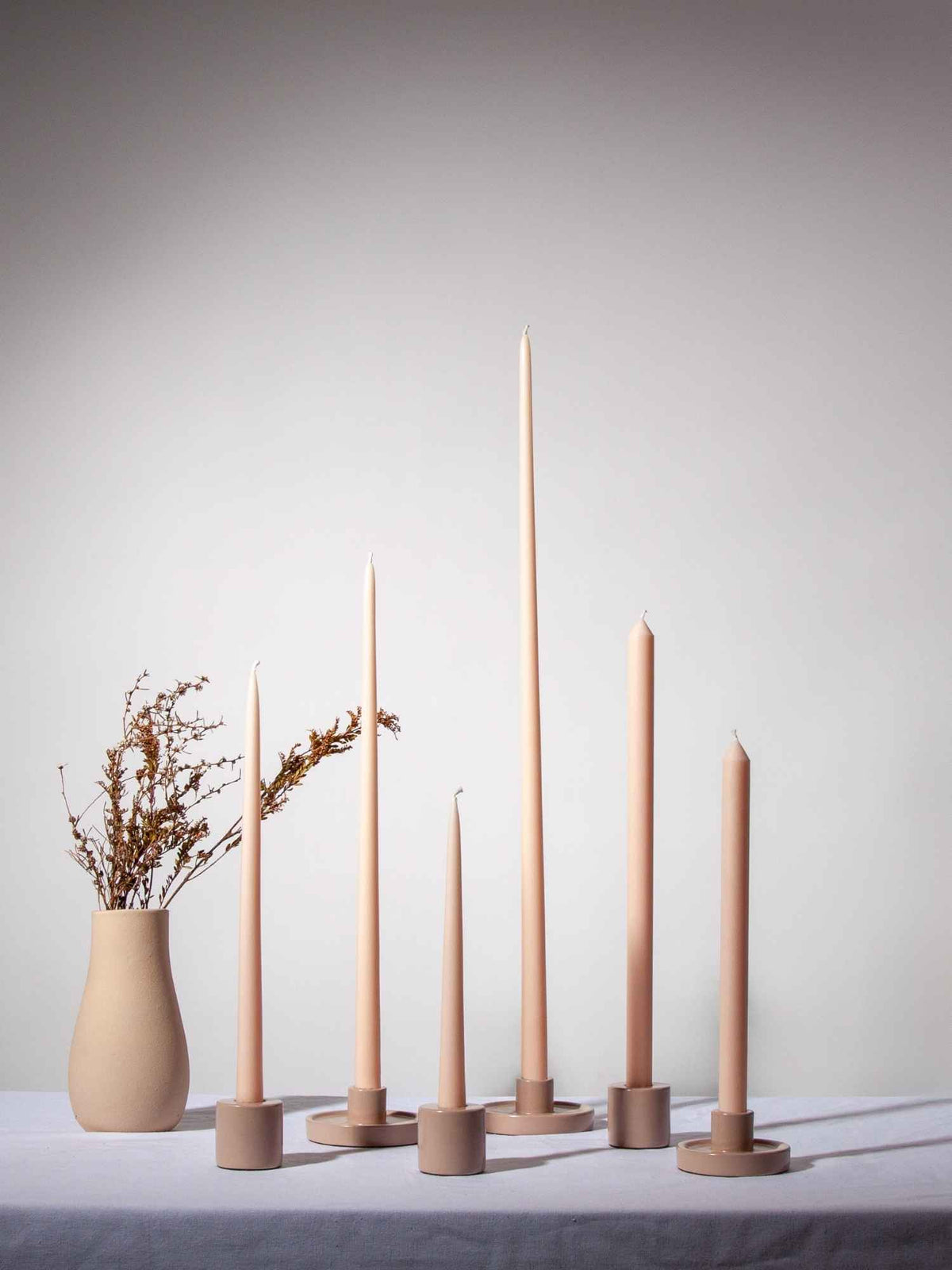 Nude 25cm Taper Candles - Pack of 96