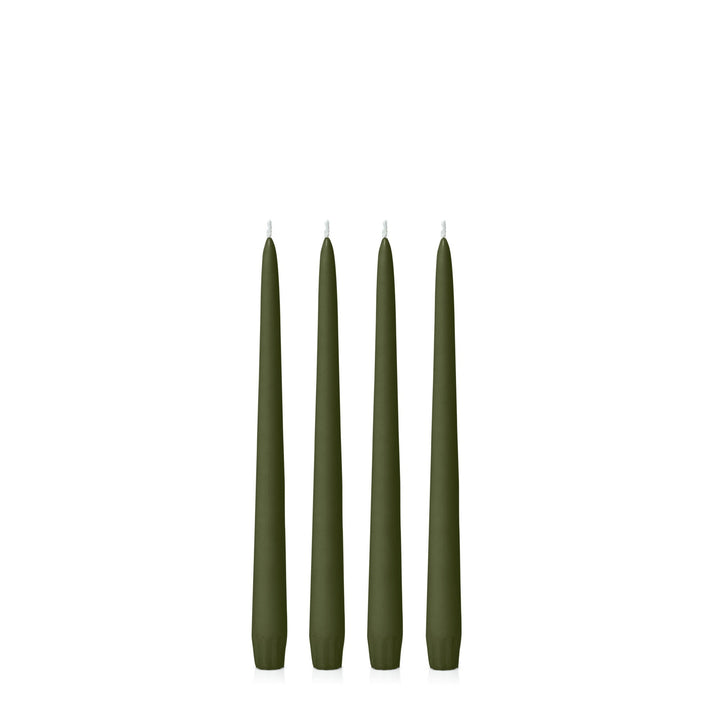 Olive 25cm Taper Candles - Pack of 96