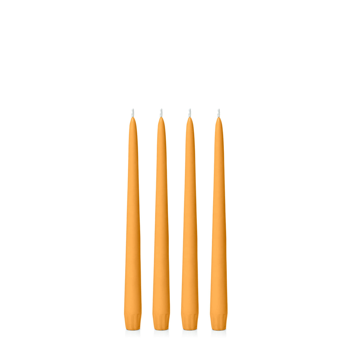 Orange 25cm Taper Candles Pack of 4