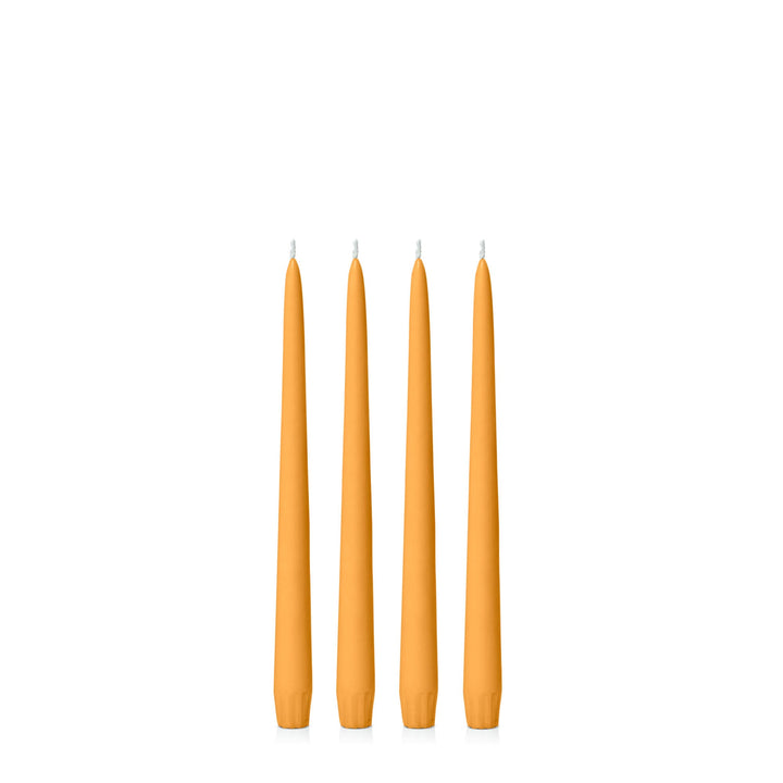 Orange 25cm Taper Candles - Pack of 96