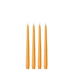 Orange 25cm Taper Candles Pack of 4