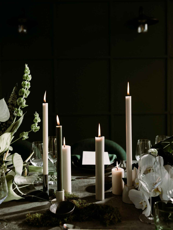Pale Eucalypt 25cm Taper Candles - Pack of 96