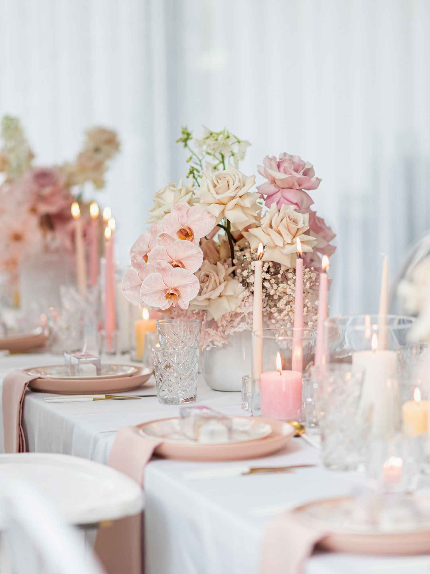 Pastel Pink 25cm Taper Candles - Pack of 96